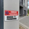 Tabliczka informacyjna ZAKAZ PARKOWANIA DROGA POŻAROWA A4 PCV