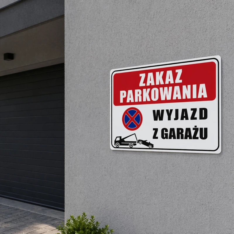 Tabliczka informacyjna ZAKAZ PARKOWANIA A3 PCV