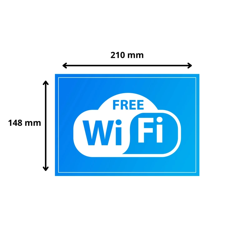 Tabliczka Informacyjna FREE WIFI A5 PCV