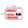 Tabliczka Informacyjna UWAGA WÓZKI WIDŁOWE A4 PCV