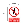 Tabliczka Informacyjna NIEUPOWAŻNIONYM WSTĘP WZBRONIONY A3 PCV