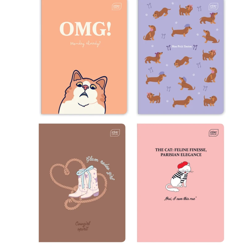 Zeszyt A5 32 kratka 70g UV Girls Mix