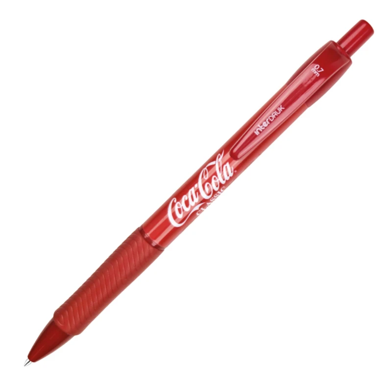 Długopis automatyczny z gripem Coca-Cola niebieski