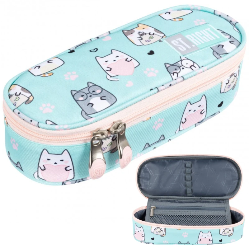 PIÓRNIK SZKOLNY SASZETKA USZTYWNIANA STRIGHT PC-01 CHARMING CATS DLA DZIEWCZYNKI