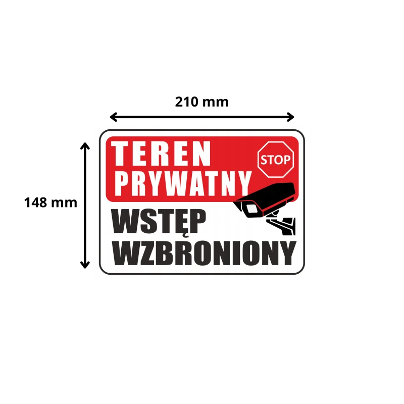 Tabliczka Informacyjna TEREN PRYWATNY A5 PCV