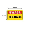 Tabliczka Informacyjna UWAGA OBJAZD (W PRAWO) A4 PCV