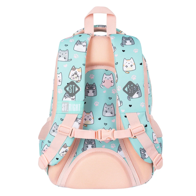 PLECAK 3-KOMOROWY STRIGHT BP-26 CHARMING CATS mkmp