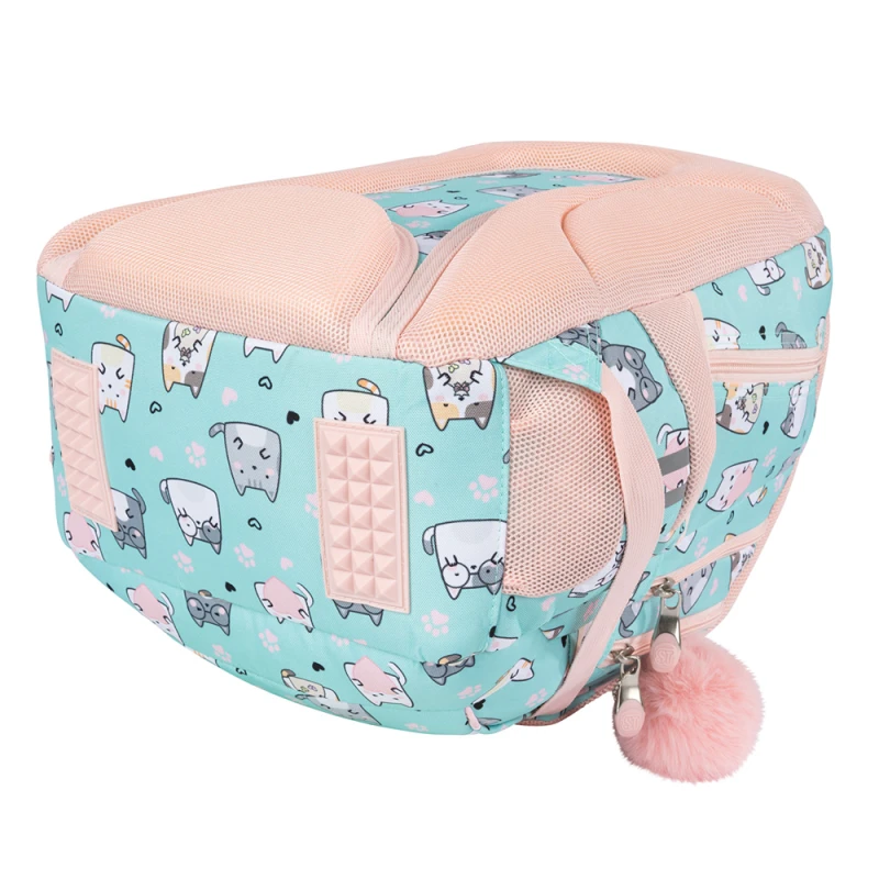 PLECAK 3-KOMOROWY STRIGHT BP-26 CHARMING CATS mkmp