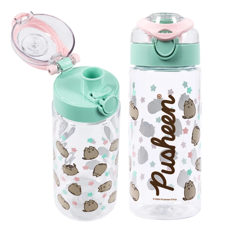 PUSHEEN Mint Zestaw Śniadaniówka + Bidon 500 ml Lunchbox do Szkoły dla Dzieci