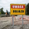 Tabliczka Informacyjna UWAGA OBJAZD (W LEWO) A3 PCV