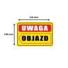 Tabliczka Informacyjna UWAGA OBJAZD (W LEWO) A5 PCV