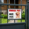 Tabliczka Informacyjna UWAGA PIES - MOŻE ZALIZAĆ NA ŚMIERĆ A5 PCV