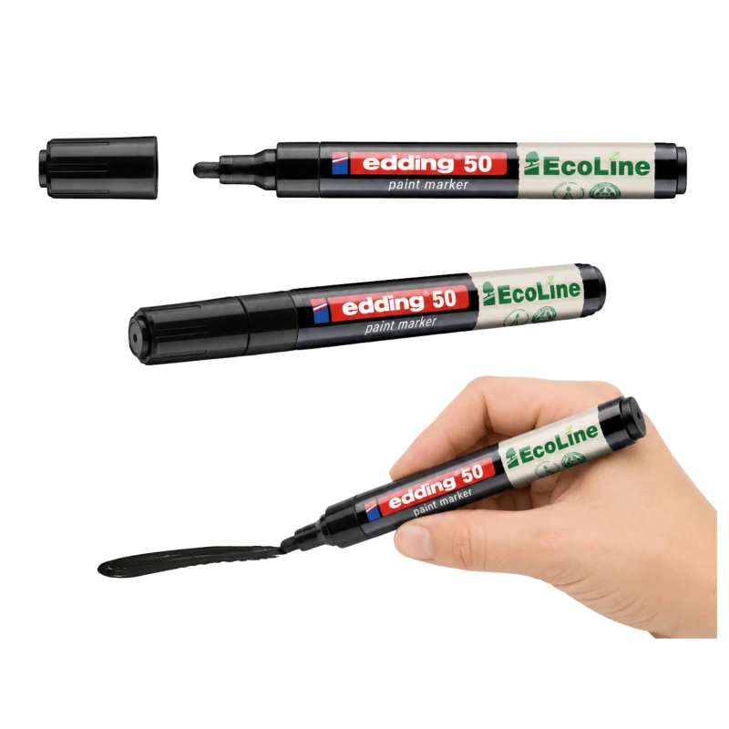 MARKER OLEJOWY NA BAZIE WODY E-50 EDDING ECOLINE 2-3MM CZARNY