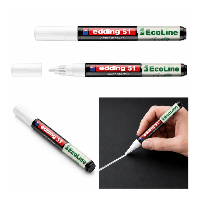 MARKER OLEJOWY NA BAZIE WODY E-51 EDDING ECOLINE 1-2MM BIAŁY