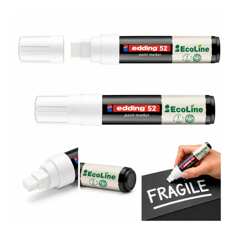 MARKER OLEJOWY NA BAZIE WODY E-52 EDDING ECOLINE 4-15MM BIAŁY