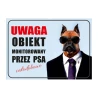 Tabliczka Informacyjna OBIEKT MONITOROWANY PRZEZ PSA A4 PCV