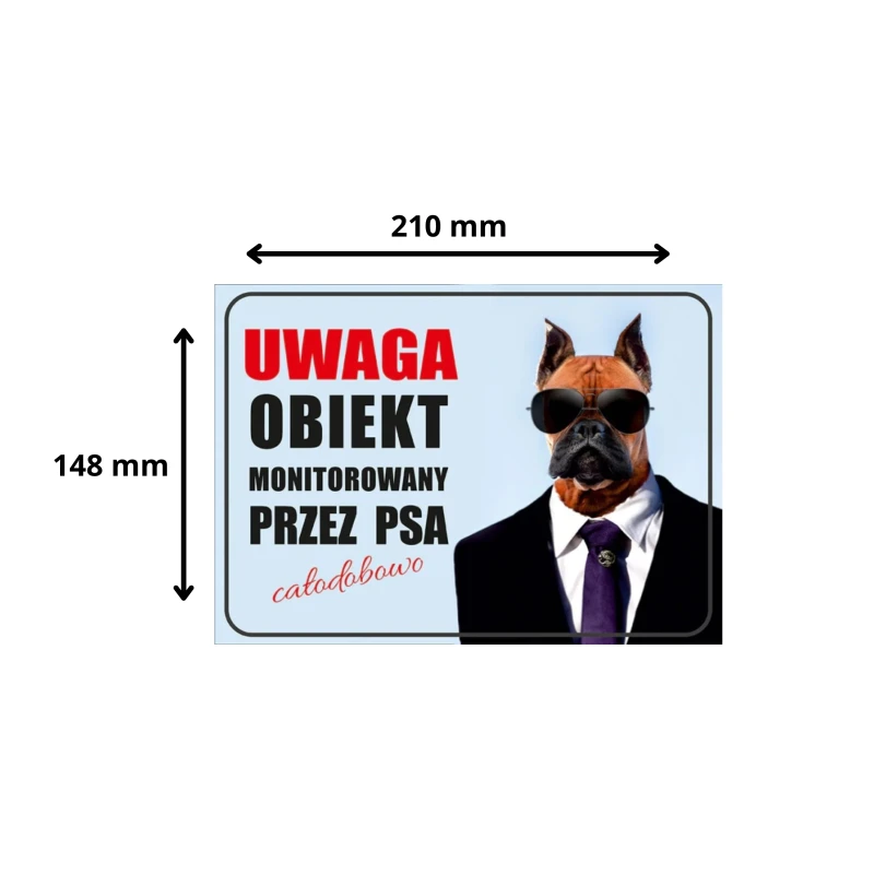 Tabliczka Informacyjna OBIEKT MONITOROWANY PRZEZ PSA A5 PCV