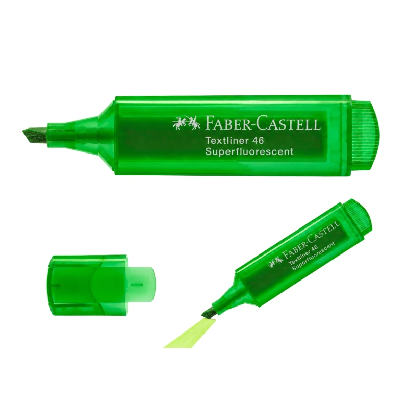 ZAKREŚLACZ ZIELONY 1546 FABER CASTELL