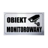 Tabliczka na drzwi grawerowana OBIEKT MONITOROWANY 20x10 cm