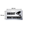 Tabliczka na drzwi grawerowana OBIEKT MONITOROWANY 20x10 cm