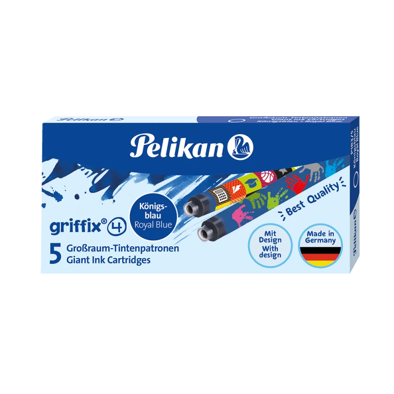 NABOJE ATRAMENTOWE PELIKAN GRIFFIX NIEBIESKIE 5 SZT