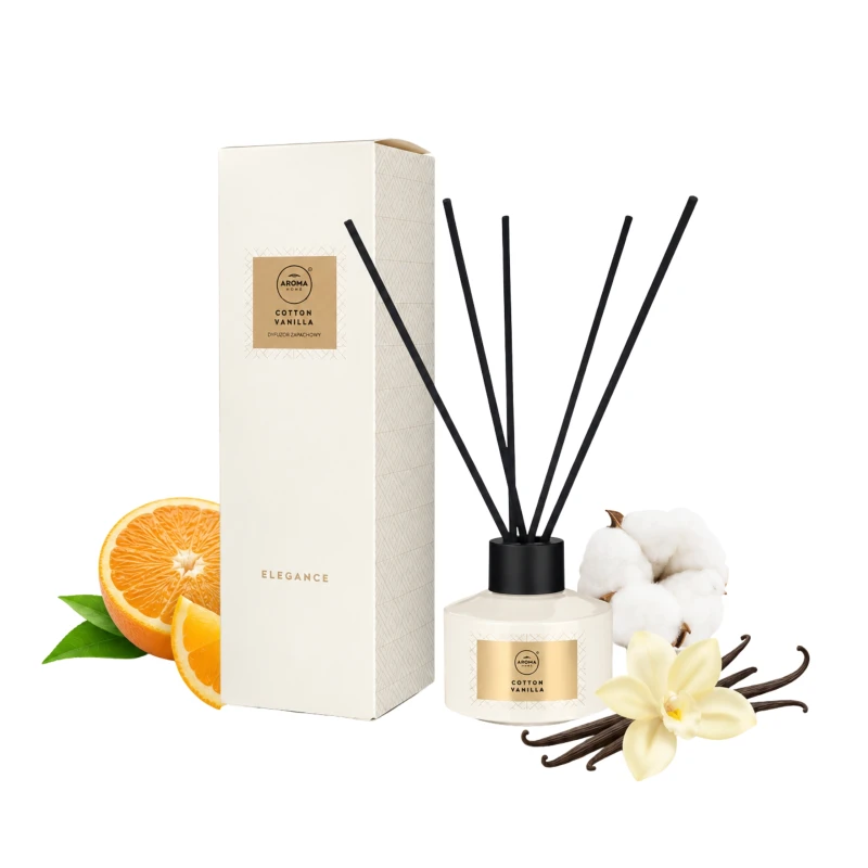 PATYCZKI ZAPACHOWE AROMA HOME ELEGANCE STICKS 50ML COTTON VANILLA