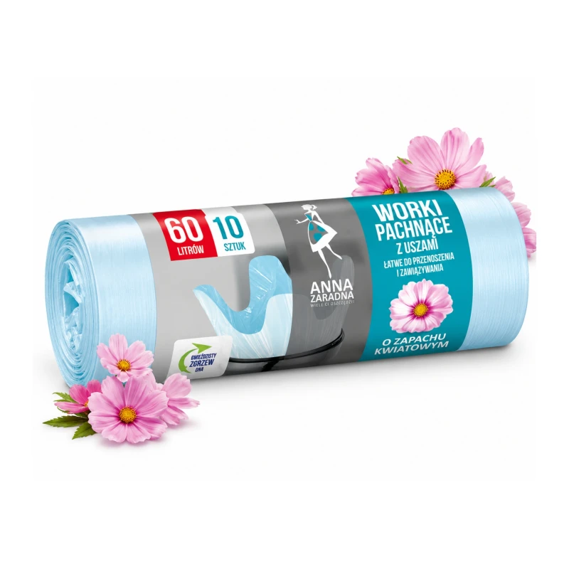 WORKI ZAPACHOWE Z USZAMI 60L KWIATOWE ANNA  ZARADNA (10SZT)