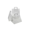 TORBA PAPIEROWA BIAŁA Z UCHWYTEM PŁASKIM 320x160x420 MM
