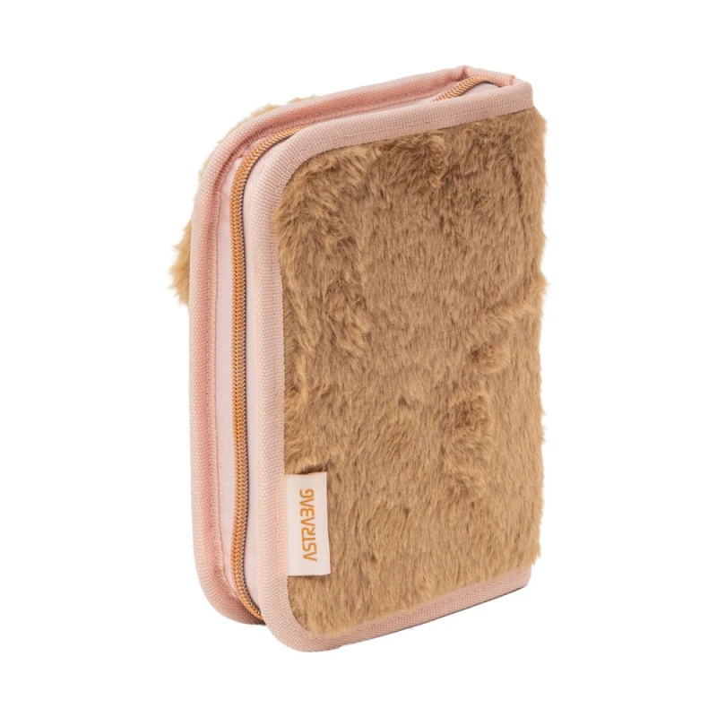Piórnik pojedynczy dwuklapkowy bez wyposażenia ASTRABAG FLUFFY PUPPY, AC1
