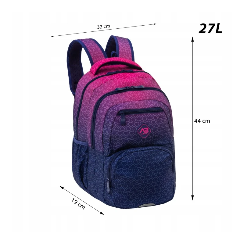 PLECAK ABAG HEXAGON PINK OMBRE, AB200 *502026055
