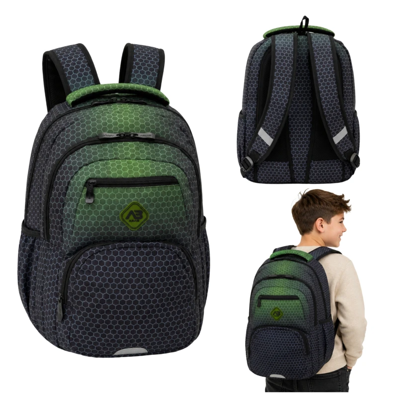 PLECAK ABAG HEXAGON GREEN OMBRE, AB200 *502026037
