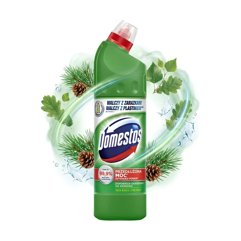 DOMESTOS PŁYN DO WC 750ML FRESH/ORYGINAL PINE ZIELONY