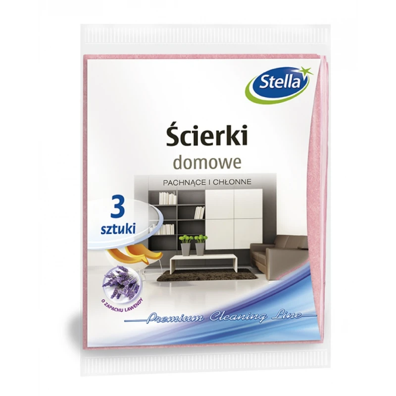 ŚCIERKI DOMOWE O ZAPACHU LAWENDOWYM STELLA (3SZT)