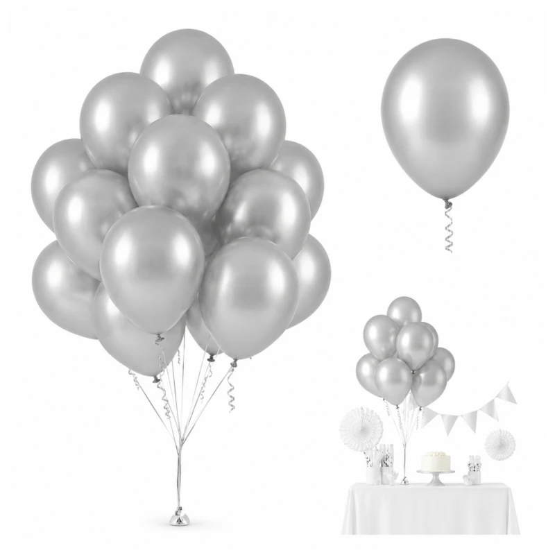 BALON B088 SREBRNY MET.
12""(30cm) a"80