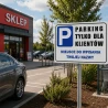 Tabliczka informacyjna PERSONLIZOWANA PARKING TYLKO DLA KLIENTÓW A4 PCV