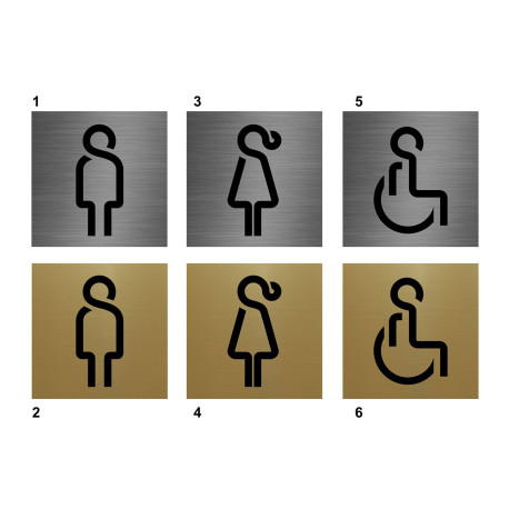 Tabliczka na drzwi GRAWER 8X8cm  WC