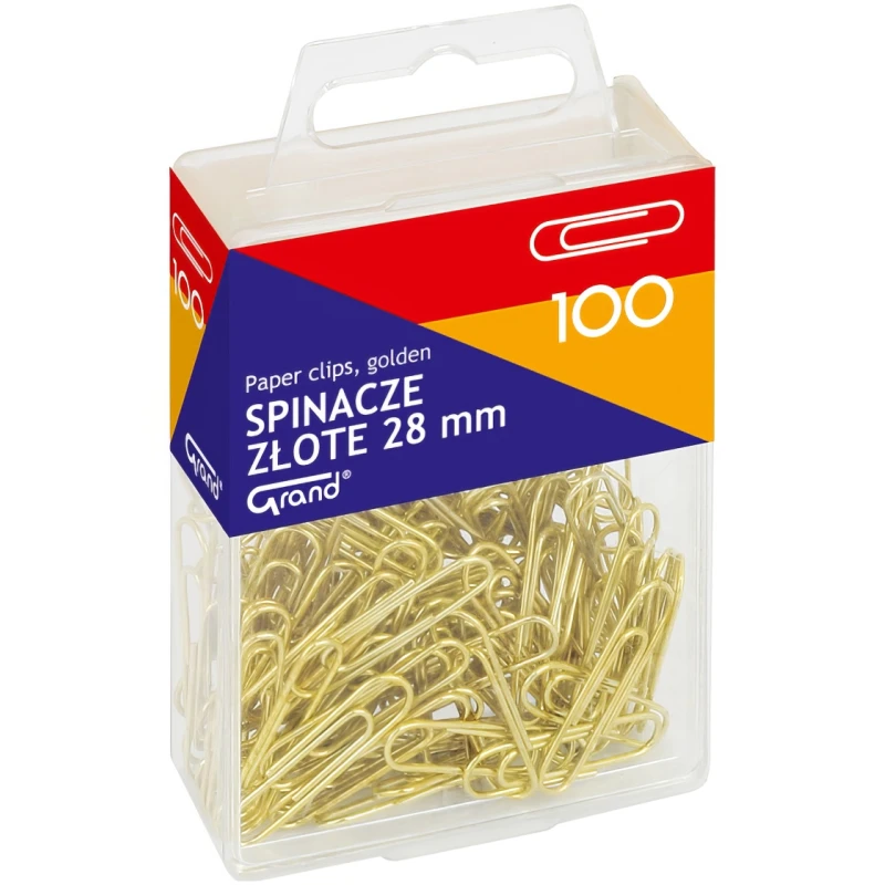 Spinacz ZŁOTY R-28 GRAND 100 szt. T4 110-1633