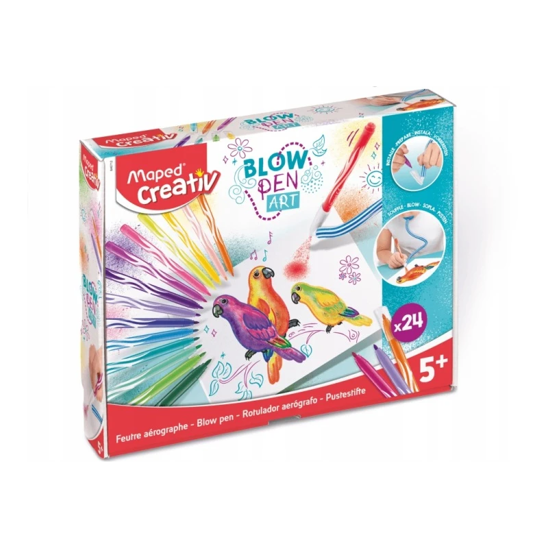 Creativ flamastry dmuchane Blowpen Art 24 kolory 846712
