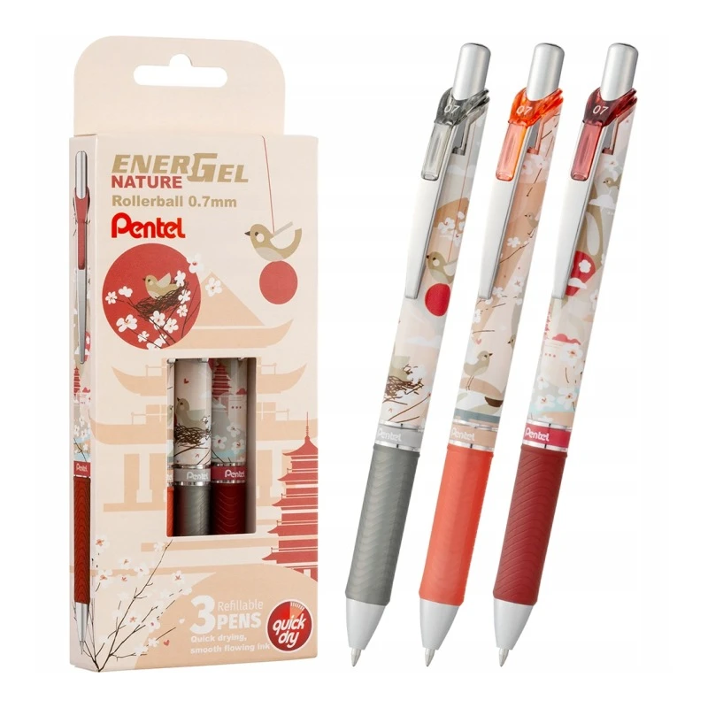 PIÓRO KULKOWE ENERGEL NATURE LIGHT  KPL 3 SZTUKI