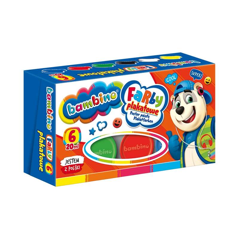 FARBY PLAKATOWE 6 KOL STANDARD BAMBINO