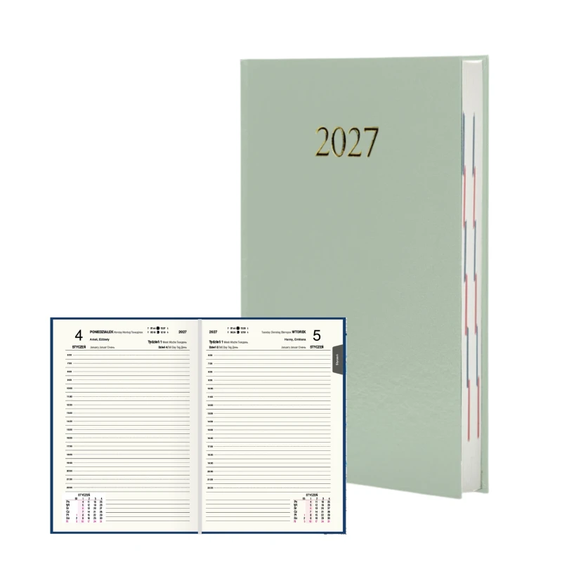 Kalendarz 2027 Ekonomiczny A5 Dzienny Mietowy 2646