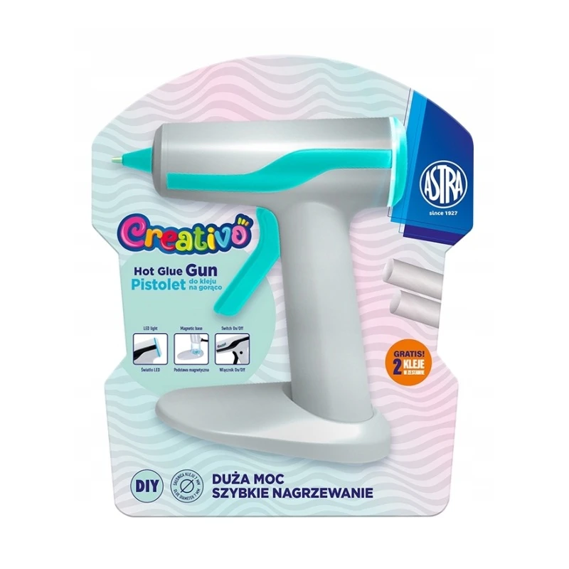Pistolet do kleju na gorąco z podstawką magnetyczną ASTRA CREATIVO 30W