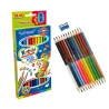 KREDKI SZKOLNE TRÓJKĄTNE BAMBINO DWUSTRONNE 12/24KOLORY