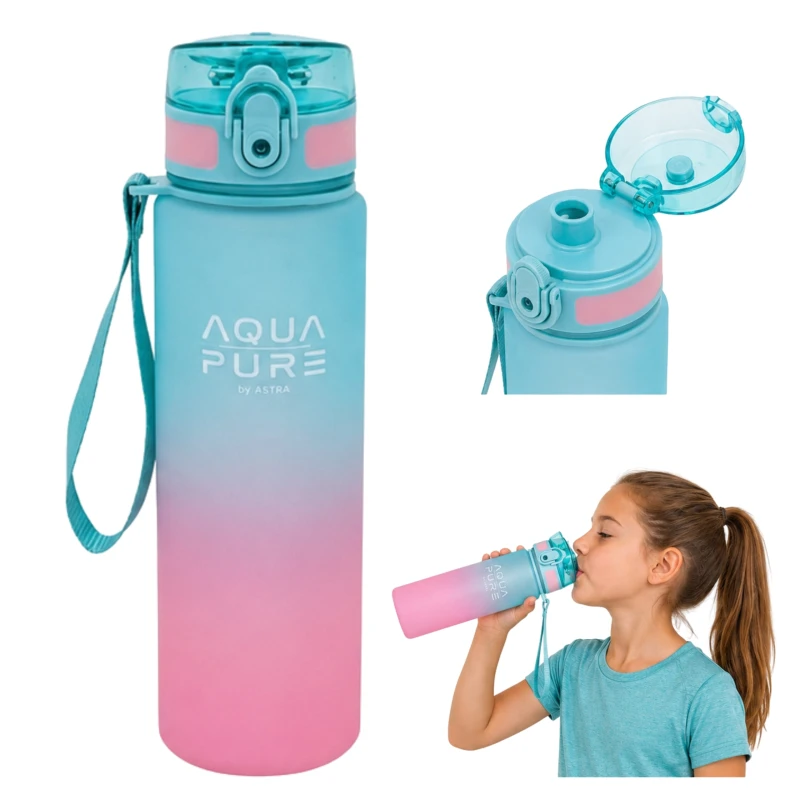 Bidon AQUA PURE 600ml pink/mint