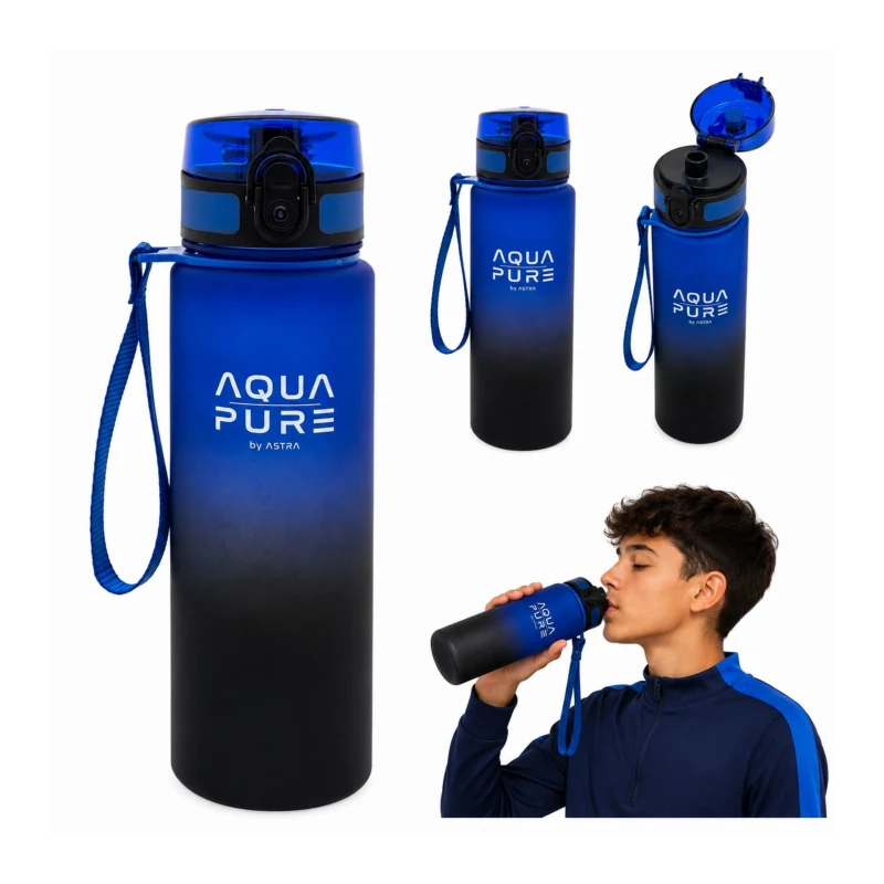 Bidon AQUA PURE 600ml blue/black