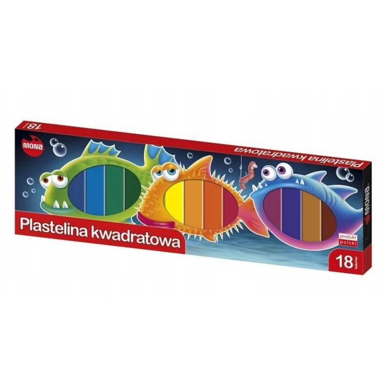 PLASTELINA MONA KWADRATOWA 18 KOLORÓW