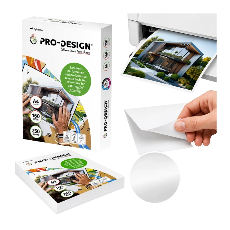 PAPIER KSERO SATYNOWANY 160g  PRO-DESIGN 250arkuszy