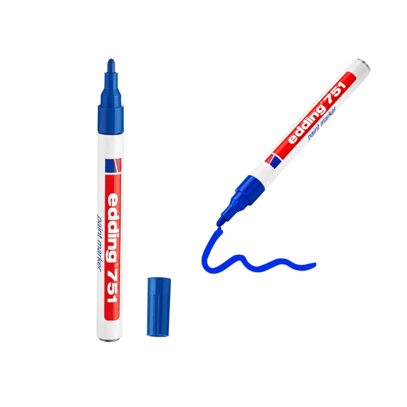 MARKER EDDING 751 LAKIEROWY NIEBIESKI 1-2 MM