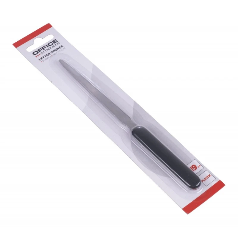 Nóż do kopert OFFICE PRODUCTS, 19cm, plastikowa rączka, blister, czarny
15011911-99