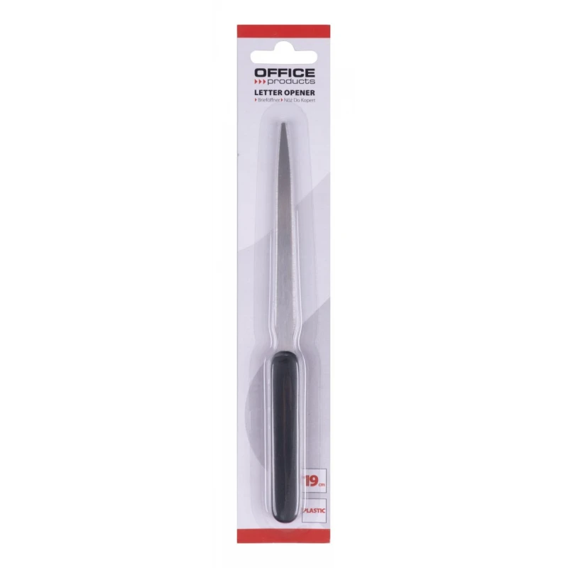 Nóż do kopert OFFICE PRODUCTS, 19cm, plastikowa rączka, blister, czarny
15011911-99